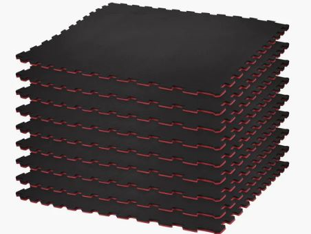 Century Reversible Puzzle Mat 9 Pack Bundle - Black/Cardinal