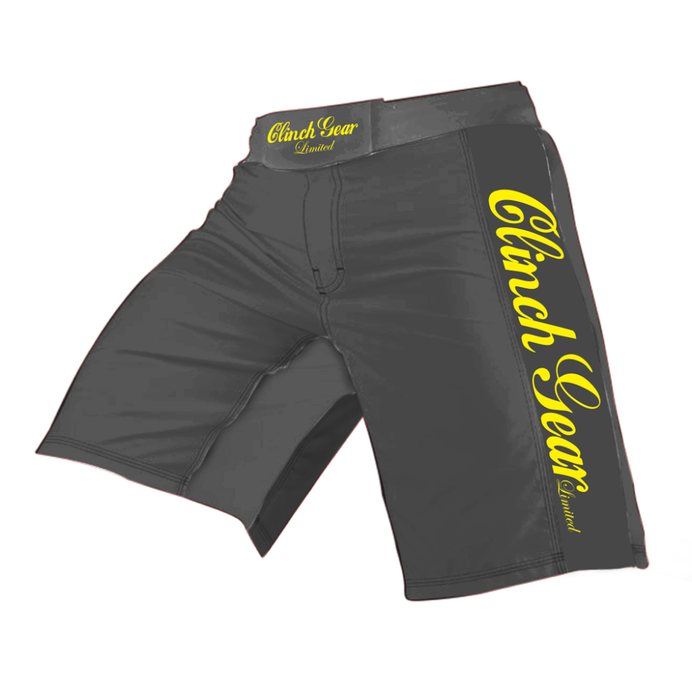 Clinch Gear Pro Series Shorts – Limited Edition – Pewter/Yellow