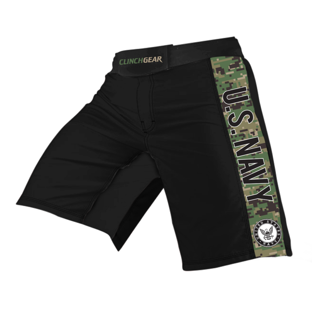 Clinch Gear Pro Series US Navy Shorts – Black/Camo