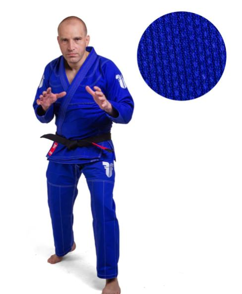 Fighter BJJ Gi Pearl Weave Uniform - Blue BJJBLU-07