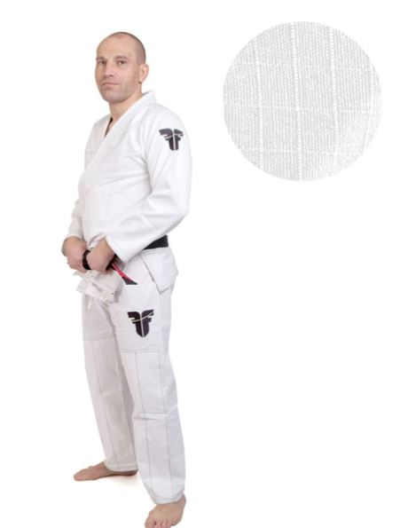 Fighter BJJ Gi Pearl Weave Uniform - White BJJBW-05