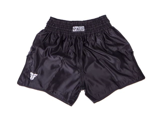 Fighter Thai Trunks Bangkok Plain - Black FP04