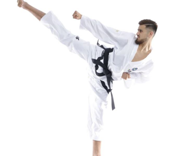 Fighter Top Ten ITF Assistant Instructor Uniform – White/Black 16772-1