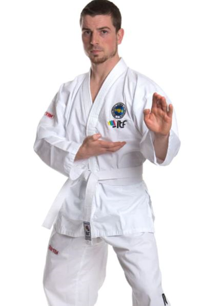 Fighter Top Ten ITF KYONG Student Uniform - Embroidered White TKD Dobok