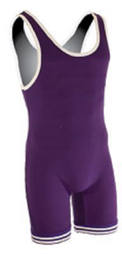 Matman Youth Nylon Wrestling Singlet - Purple