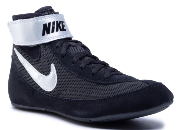 Nike Speedsweep VII Wrestling Shoes-Black/Met Silver