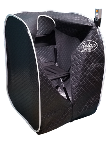 Relax Saunas Black PRO Far Infrared Portable Low EMF Personal Sauna