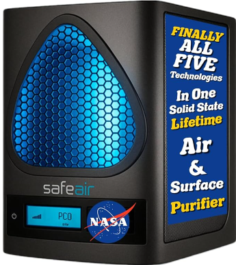 SafeAir Ultra Portable UV-C Germicidal Air & Surface Sanitizer - Black